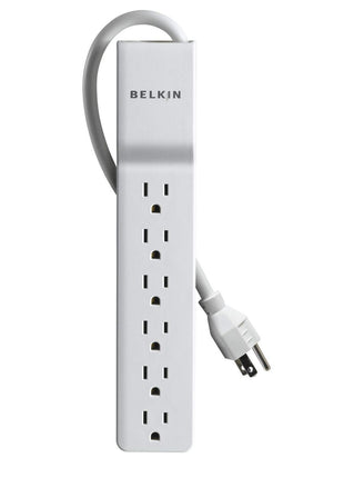 Belkin Home/Office Surge Protector, 6 AC Outlets, 10 ft Cord, 720 J, White