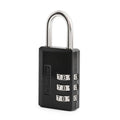 Master Lock Black Combination Padlock, Indoor Gym Locker Lock with Customizable 3-Digit Code for Luggage, Backpacks, Cabinets, 647D