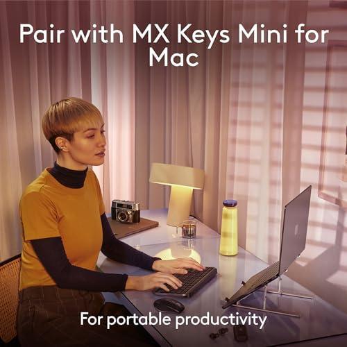 Logitech MX Anywhere 3S for Mac, Compact Wireless Bluetooth Mouse, 8K DPI Any-Surface Tracking, Quiet Clicks, USB C, Wireless Mouse for MacBook Pro, MacBook Air, iMac, iPad - Pale Grey