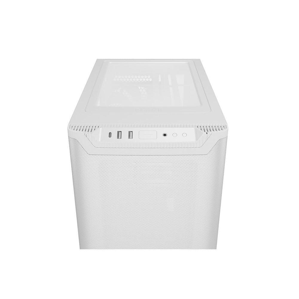 be quiet! Pure Base 501 White PC case | 2 Preinstalled Quiet Fans | Mid Case | USB 3.2 Gen | Quiet PC Case