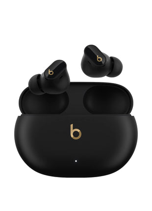Beats Studio Buds + | True Wireless Noise Cancelling Earbuds, Enhanced Apple & Android Compatibility, Built-in Microphone, Sweat Resistant Bluetooth Headphones, Spatial Audio - Black/Gold