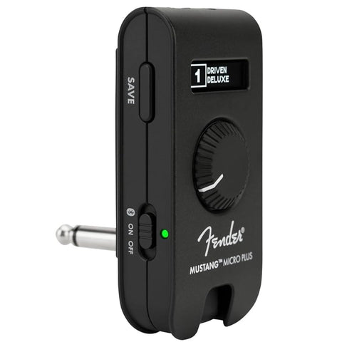 Fender Mustang Micro Plus Headphone Amplifier, Bluetooth Audio Streaming and 50 Amp and Effects Models, with 2-Year Warranty