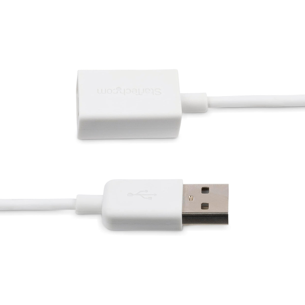 StarTech.com 1m White USB 2.0 Extension Cable Cord - A to A - USB Male to Female Cable - 1x USB A (M), 1x USB A (F) - White, 1 Meter (USBEXTPAA1MW)