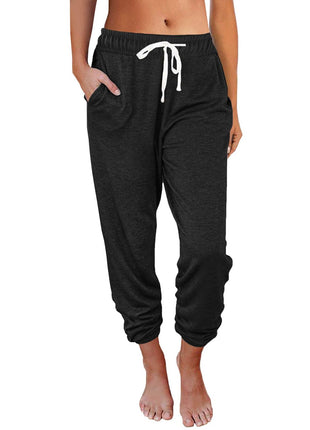 AUTOMET Sweatpants Women with Pockets Lounge Pajama Pants Work Joggers Fall Clothes Winter Business Casual Outfits 2025 Black L