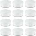 Amersumer 20Pack Round Clear Frosted Plastic Bead Storage Containers Box Case with Screw Top Lids,Cylinder Stackable Bead Containers for Make Up,Eye,Pills,Gems,Beads,Jewelry,Small Items,2.6x1 Inches