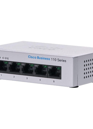 Cisco Business CBS110-5T-D Unmanaged Switch | 5 Port GE | Desktop | Ext PS | Limited Lifetime Protection (CBS110-5T-D-NA)