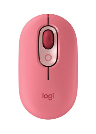 Logitech POP Mouse Compact and Portable Wireless - Heartbreaker Rose | Compact, portable, programmable buttons, quiet clicks, easy-switch up to 3 devices, for laptop, tablet, PC
