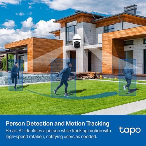 TP-Link Tapo 1080P Outdoor Wired Pan/Tilt Security Wi-Fi Camera, 360° View, Motion Tracking, Works with Alexa & Google Home, Night Vision, Free AI Detection, Cloud & SD Card Storage, Tapo C500