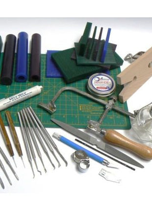 Wax Working Model Making Carving Jewelry Work Kit Pen Wax File Knife Handle with Blade Saw Frame Loupe Bench Pin