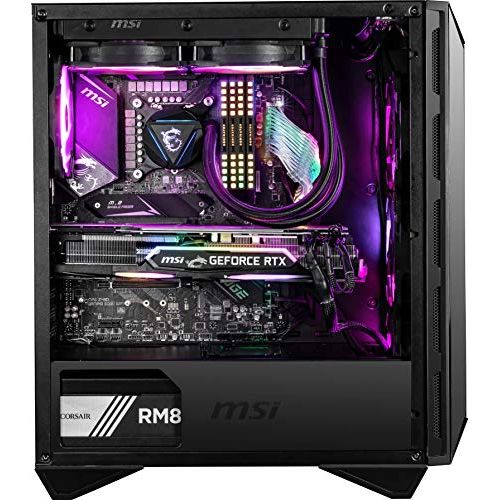 MSI MPG GUNGNIR 110R - Premium Mid-Tower Gaming PC Case - Tempered Glass Side Panel - 4 x ARGB 120mm Fans - Liquid Cooling Support up to 360mm Radiator - Two-Tone Design