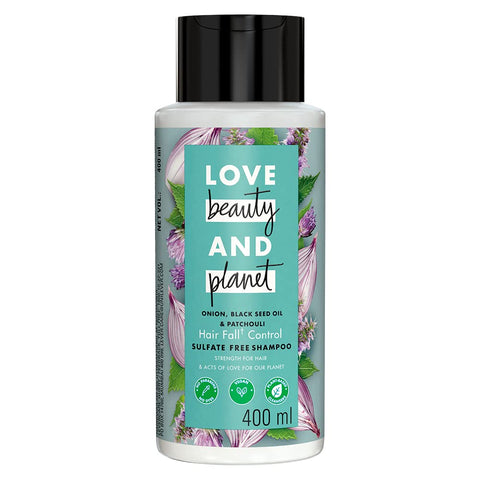 Love Beauty & Planet Onion Oil|| Blackseed Oil & Patchouli Sulfate Free Hairfall Control Shampoo|| 400 ml