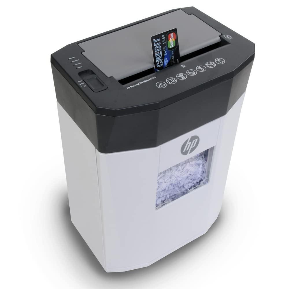 HP - Paper Shredder Micro Cut, 80-Sheet Auto Feed, Shreds Credit Cards & Staples, Heavy Duty Paper Shredder for Home Use with 3.8 Gallon Basket
