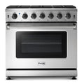 THOR Kitchen Freestanding Professional 36-inch Gas Range in Stainless Steel - Model LRG3601U