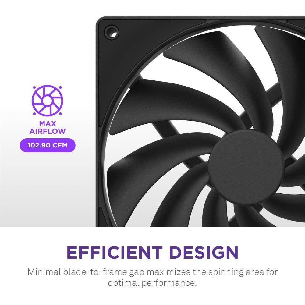 F140Q - 140mm Quiet Airflow Fans - Single - Black