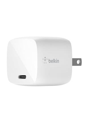 Belkin USB C Charger Block 30W - GaN Power Delivery - Fast Charging USB-C Charger for iPhone 17, Air, Pro, Pro Max, MacBook, iPad, AirPods, Apple Watch, Nintendo Switch 2 - White