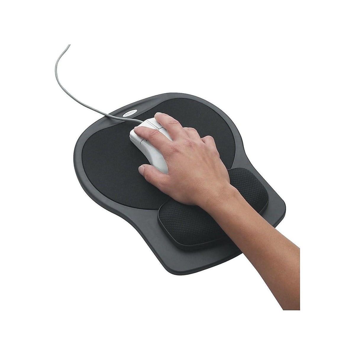 Fellowes 93730 Gel Mouse Pad,w/Wristrest,10-Inch x12-Inch x1-1/2-Inch,Texture/Black