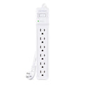 CyberPower B615 Essential Surge Protector, 1500J/125V, 6 Outlets, 15 ft Power Cord, White, UL Listed