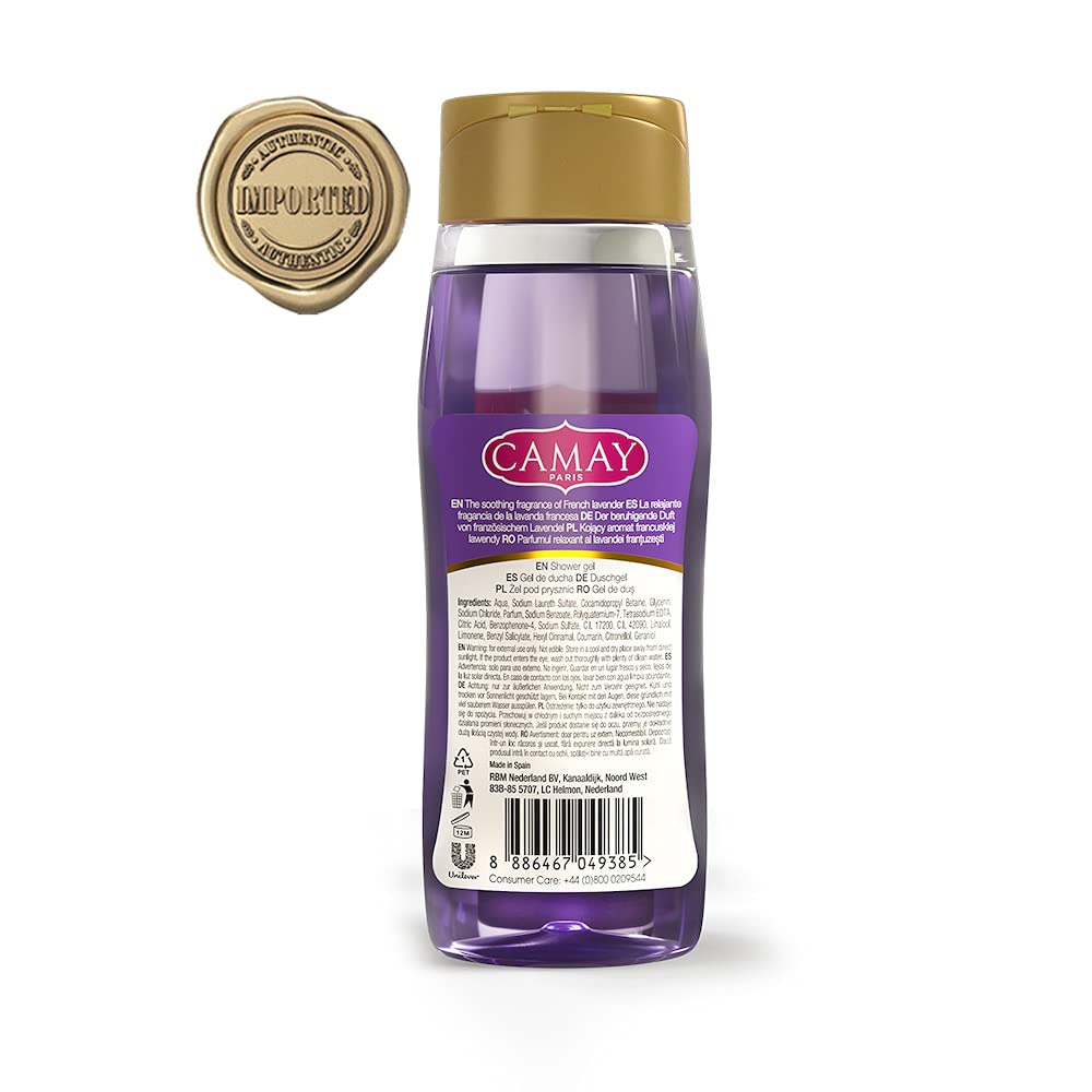 Camay Paris Lavande Shower Gel, Purple, 500 ml