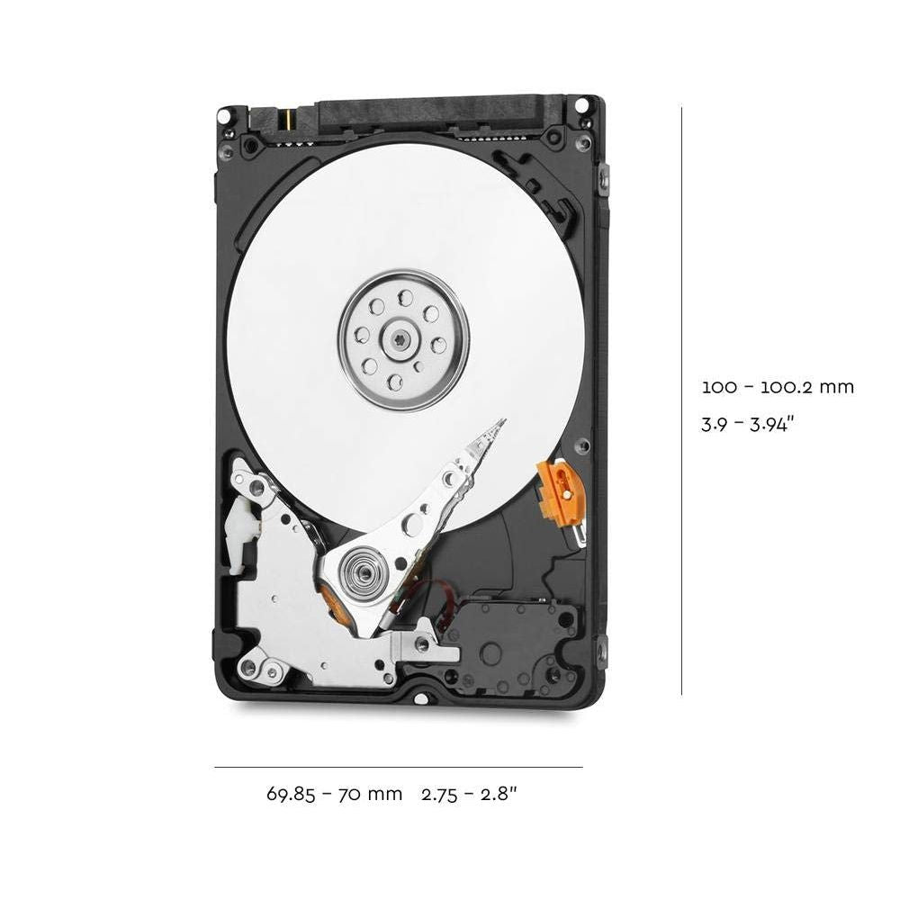 Western Digital 2TB WD Blue Mobile Hard Drive HDD - 5400 RPM, SATA 6 Gb/s, 128 MB Cache, 2.5" - WD20SPZX