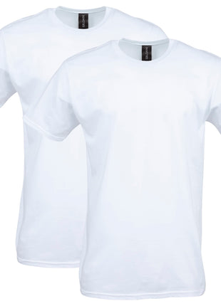 Gildan Adult Softstyle Cotton T-Shirt, Style G64000, Multipack, White (2-Pack), Large
