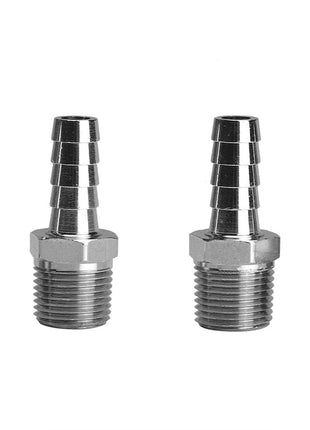Beduan Stainless Steel 3/8" Hose Barb to 3/8" Male NPT (Pack of 2) | Home Brew Fitting Water Fuel Air Gas Oil 304SS