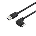 StarTech.com 0.5m 20in Slim Micro USB 3.0 Cable M/M - Right-Angle Micro-USB - USB 3.0 A to Micro B - Angled Micro USB 3.1 Gen 1 5Gbps (USB3AU50CMRS) , Black