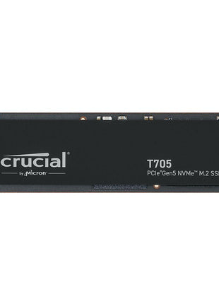 Crucial T705 PCIe Gen5 NVMe 4TB SSD, Up to 14,100MB/s, TLC NAND, Intel & Ryzen Compatible, for Hardcore Gaming & High-Speed Storage, Solid State Drive, Includes 1Mo Adobe CC – CT4000T705SSD3