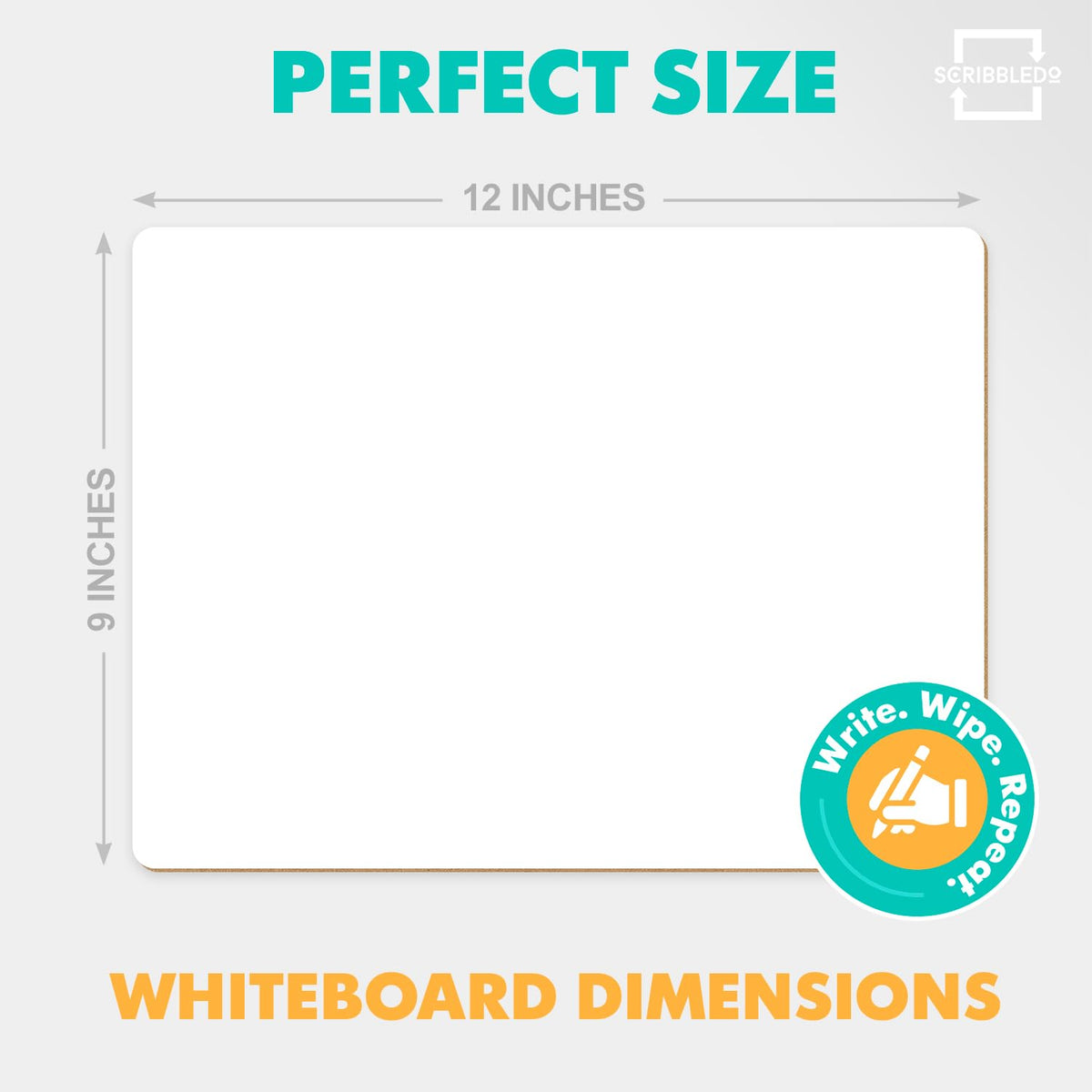 Scribbledo Small White Board Dry Erase Mini Whiteboard 9x12 Inch Small Dry Erase Board Marker Board Dry Erase Lapboards Handheld Personal White Boards for Students Whiteboard Office
