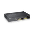 Zyxel 8-Port PoE Gigabit Switch | Smart-Managed | 8x PoE+ @130W | 2x SFP | Optional Nebula Cloud | Rackmount [GS1920-8HP]