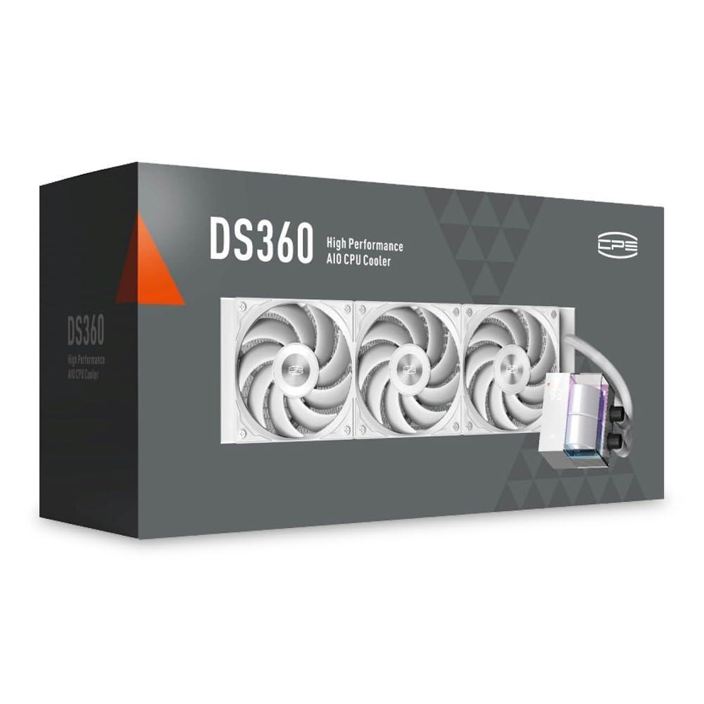 CPS All-in-One Water Cooling Cooler "DS360 WH" 360mm Radiator with Digital Display Dual Chamber Structure