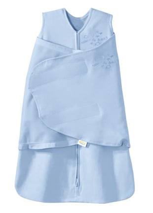 HALO 100% Cotton Sleepsack Swaddle, 3-Way Adjustable Wearable Blanket, TOG 1.5, Baby Blue, Newborn, 0-3 Months