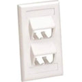 Panduit CFPSL4WHY 1-Gang 4-Port Faceplate, White