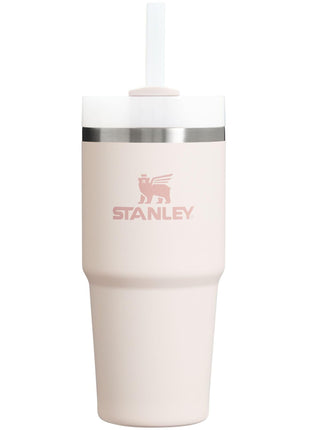 STANLEY Quencher H2.0 Flow State Tumbler, 14 oz, Rose Quartz 2.0 | Straw and 3-Position Lid | Cup Holder Compatible for Travel | Insulated Stainless Steel Cup | BPA-Free