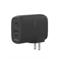 Belkin Hybrid Power Bank 5K + Wall Charger 25W - 2-in-1, Portable Battery w/USB-C Port & USB-A Port - Travel-Friendly, Dual-Port Charging Device - Black
