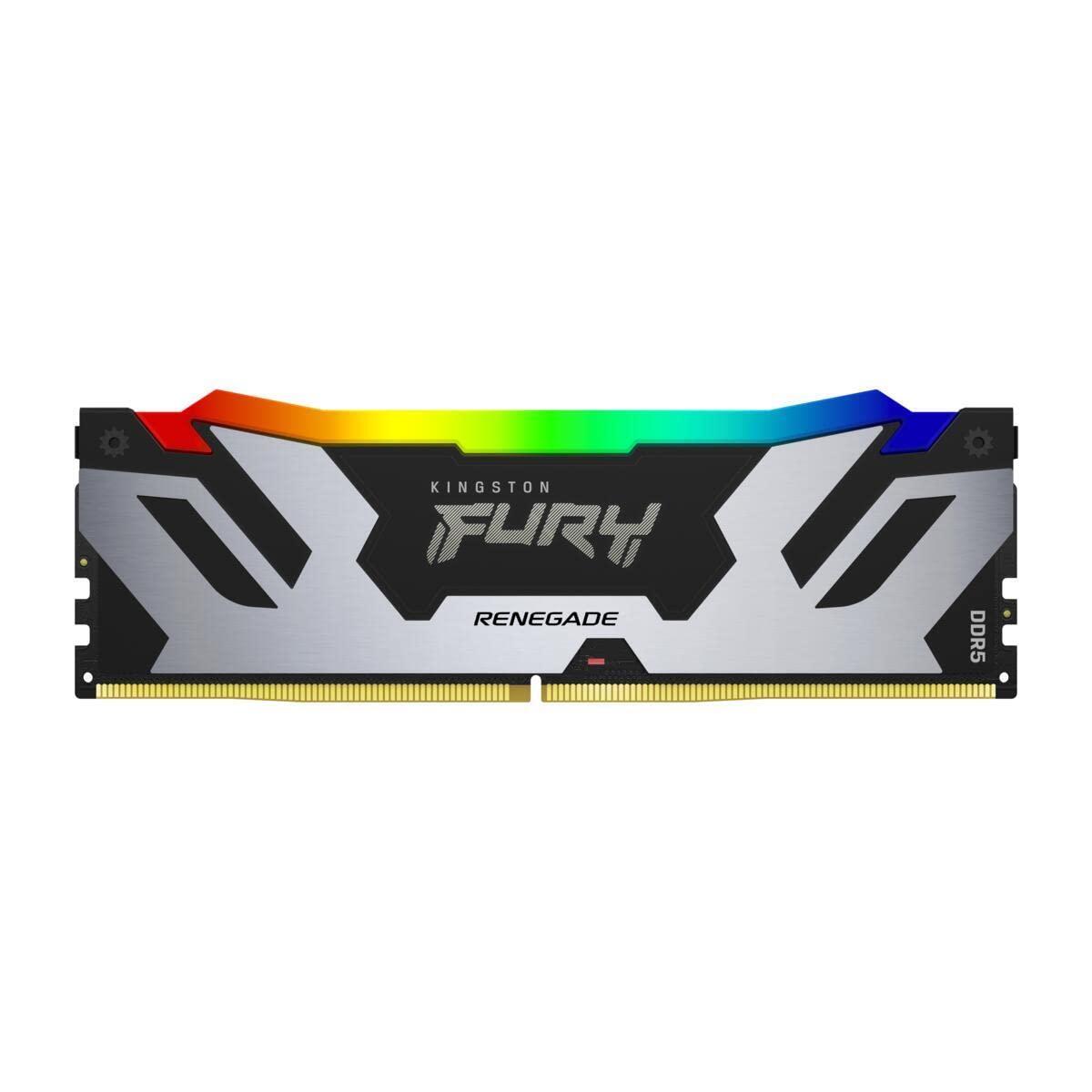 Kingston Fury Renegade Black RGB XMP 96GB 6400MT/s DDR5 CL32 DIMM Desktop Gaming Memory (Kit of 2) - KF564C32RSAK2-96