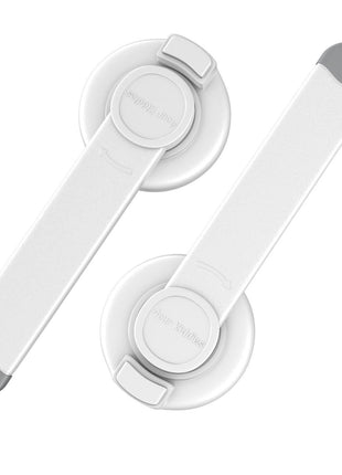 4our Kiddies 2 Pack Baby Toilet Lock for Child Safety, Toilet Seat Lock | Includes Extra Pallet to Fit More Standard Toilets, One-Handed Operation, No Drilling Required, Plus 2 Extra 3M Adhesive Pads