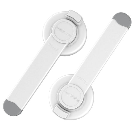 4our Kiddies 2 Pack Baby Toilet Lock for Child Safety, Toilet Seat Lock | Includes Extra Pallet to Fit More Standard Toilets, One-Handed Operation, No Drilling Required, Plus 2 Extra 3M Adhesive Pads