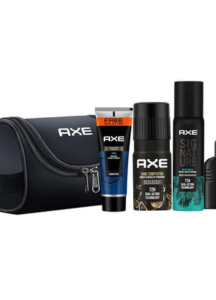 AXE Men Kit - Perfume Mysterious 122ml, Dark Temptation Deo 150ml, After Shave 50ml, Shaving Cream 78g