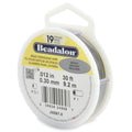 Beadalon 19 Strand Stainless Steel Bead Stringing Wire, .012 in / 0.30 mm, Bright, 30 ft / 9.2 m