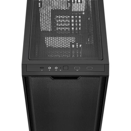 ASUS A21 Micro-ATX Case Black Edition Supports Graphics Cards up to 380mm, 360mm Coolers, & Standard ATX PSUs, Porous Front-Panel Mesh, Compatible with New BTF Hidden Connector Technology