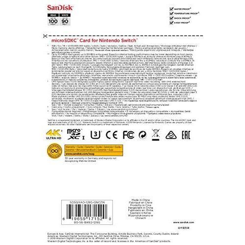 SanDisk 128GB microSDXC Card, Licensed for Nintendo-Switch - Made for Nintendo-Switch 1, OLED, and Lite - SDSQXAO-128G-GNCZN