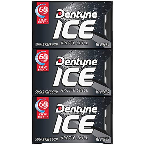 Dentyne Ice Arctic Chill Sugar-Free Chewing Gum, 9 Packs of 16 Pieces (144 Total Pieces)