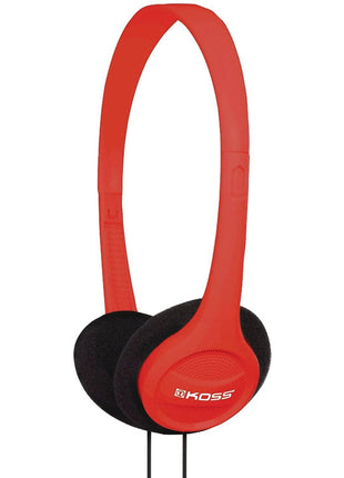 Koss KPH7R Portable On-Ear Headphone with Adjustable Headband - Red