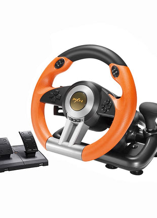 PXN V3 Pro Gaming Steering Wheel with Pedals | Dual Motor Vibration Feedback, Beginner Sim Racing Wheel for PC, PS4, Xbox Series S, Xbox Series X, Xbox One and Switch