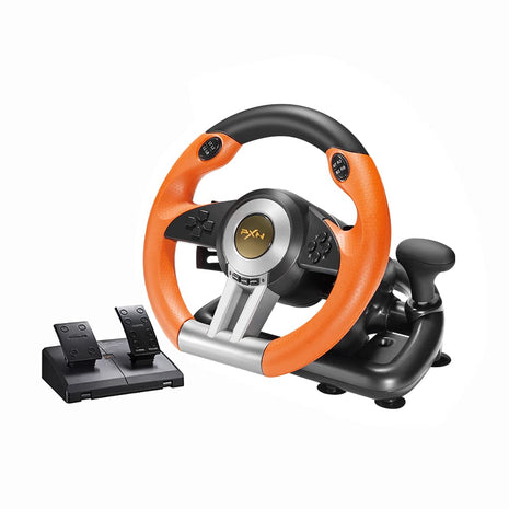 PXN V3 Pro Gaming Steering Wheel with Pedals | Dual Motor Vibration Feedback, Beginner Sim Racing Wheel for PC, PS4, Xbox Series S, Xbox Series X, Xbox One and Switch