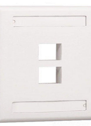 Panduit NK2FIWY 1-Gang 2-Port Faceplate with Label, Off White