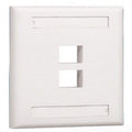 Panduit NK2FIWY 1-Gang 2-Port Faceplate with Label, Off White