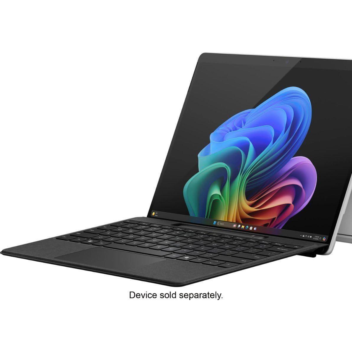 Microsoft Surface Pro Flex Keyboard with Slim Pen Bundle, 2-in-1 Alcantara Keyboard for Surface Pro Copilot+ (11th Edition), Pro 9 and 8, Windows 11 Copilot+ PC, Black