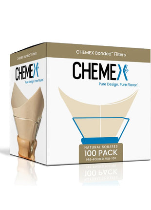 Chemex Bonded Filter - Natural Square - 100 ct - Exclusive Packaging