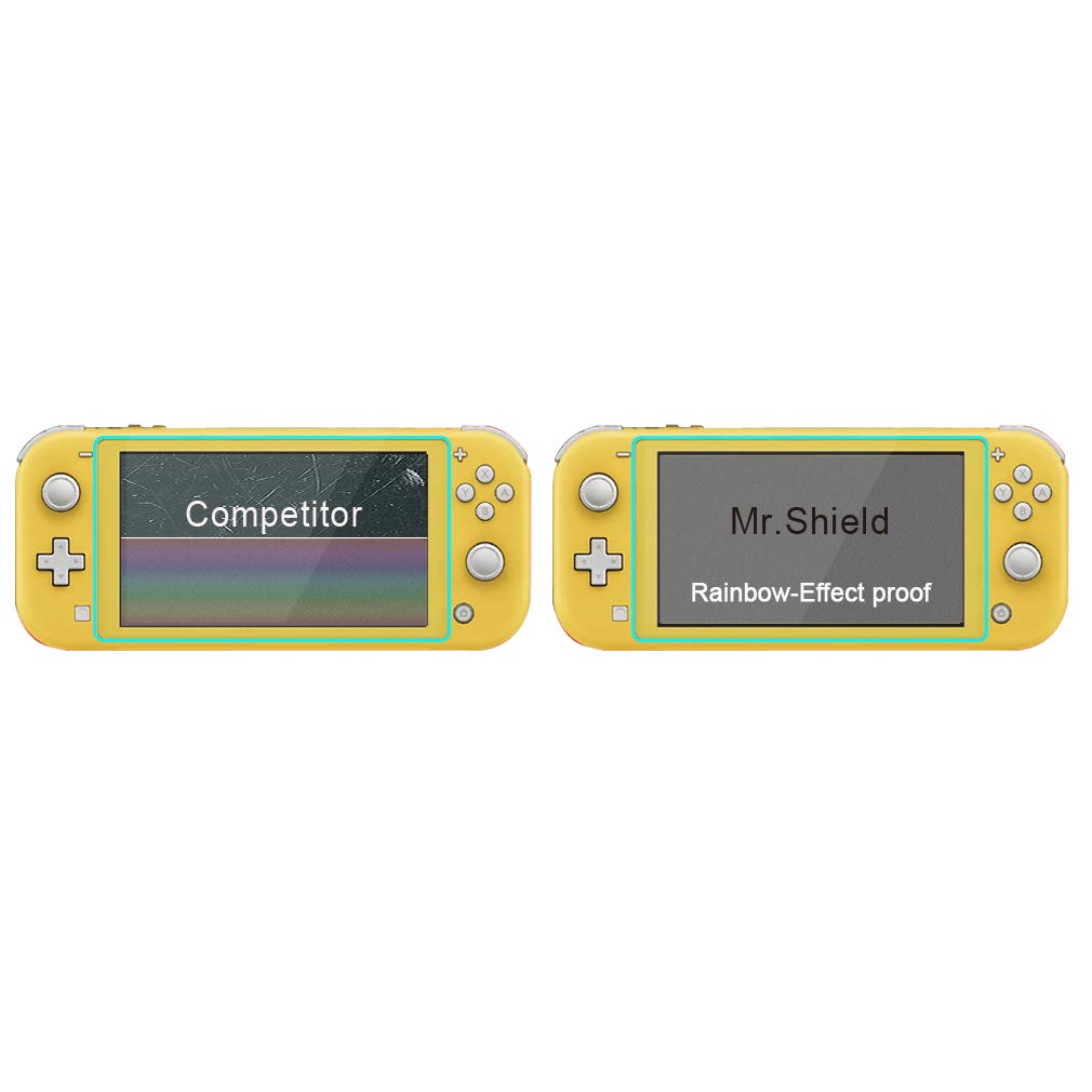 Mr.Shield [3-PACK] Designed For Nintendo Switch Lite [Tempered Glass] Screen Protector [0.3mm Ultra Thin 9H Hardness 2.5D Round Edge] with Lifetime Replacement